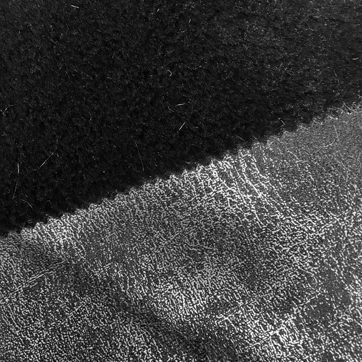 Black Faux Suede Fur Fabric
